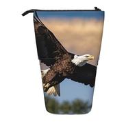 WXYBMDP Flying Eagle Print Telescopic Pencil Bag,Stationery Case,pencil case,Great for Christmas Holiday