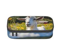 WXYBMDP Goat Print Large Capacity Pencil Case Portable Pencil Pouch Bag travel bag Storage bag