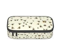 WXYBMDP honey bee. Print Large Capacity Pencil Case Portable Pencil Pouch Bag travel bag Storage bag