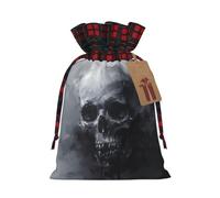 WXYBMDP horror ghost skull Print Christmas Gifts Bag,Drawstring Bags,Reusable Candy Bags,for Wedding Party Christma