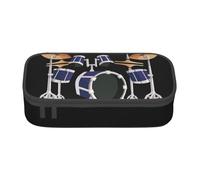 WXYBMDP Jazz drum Print Large Capacity Pencil Case Portable Pencil Pouch Bag travel bag Storage bag
