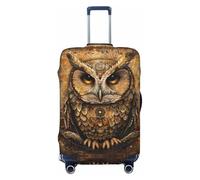 WXYBMDP Owl Beliefs Print Washable Luggage Cover Fashion Suitcase Protector Cover Fits 18-32 Inch Luggage, Black, L