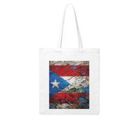 WXYBMDP puerto rico wallpaper flag Print Canvas Tote Bag Reusable Tote Shoulder Bag for Vacation, Shopping, Work, Gym