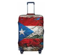 WXYBMDP Puerto Rico Wallpaper Flag Print Washable Luggage Cover Fashion Suitcase Protector Cover Fits 18-32 Inch Luggage, Black, XL