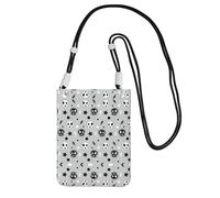 WXYBMDP Skull and Stars Print Small Crossbody Bags for Women Lightweight Phone Bag Purses Adjustable Strap, Black, One Size