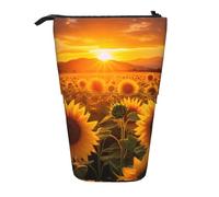 WXYBMDP Sunflowers Fields Print Telescopic Pencil Bag,Stationery Case,pencil case,Great for Christmas Holiday