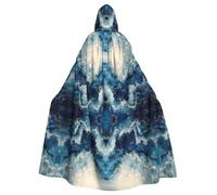 WXYBMDP WITHIN THE TIDES Print Halloween Hooded Cloak Wizard Cape Hooded Robe Cloak Party Cosplay Costume