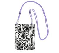 WXYBMDP Zebra Print Print Small Crossbody Bags for Women Lightweight Phone Bag Purses Adjustable Strap, Purple, One Size