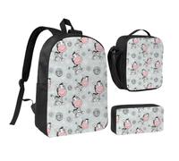 WXYOZDPDM Cute Zebra Print 17 inch backpack,With pencil case,lunch bag,3 piece set,Suitable for daily use