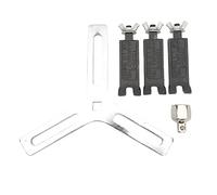 Wxytessellate Fuel Tank Lid Wrench 3 Jaws Chrome Tungsten Steel, Universal Fuel Pump Cover Spanner Removal Tool with Anti - Slip Design for 175mm Max Diameter, Includes 4 Accessories