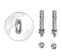 Wxytessellate Stainless Steel Ceiling Hook, U Shaped Ceiling Mount Hanger for Hammock Swing Chair and Pool Lane Lines, Heavy Duty 304 Stainless Steel Hanging Hardware with Fixed Pad Eye Plate