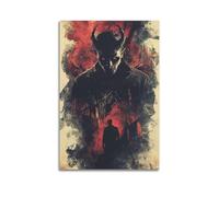 WXYZZB Exquisite Modern Family Photo Album Artwork-Canvas Wall Art Picture Print Brutalist Abstract Horror Poster with Menacing Demon Figure