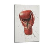 WXYZZB Exquisite Modern Family Photo Album Artwork-Canvas Wall Art Picture Print Brutalist Red Boxing Glove Sport Poster for Boxing Enthusiasts