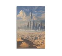 WXYZZB Exquisite Modern Family Photo Album Artwork-Canvas Wall Art Picture Print Modern Cityscape Dubai Burj Khalifa Skyline Travel Poster