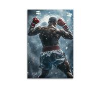 WXYZZB Exquisite Modern Family Photo Album Artwork-Canvas Wall Art Picture Print Modern Ethnic Sport Poster Boxing Athlete in Action