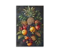 WXYZZB Minimalist Abstract Canvas Wall Art Prints Picture - Realistic Fruit Poster with Pineapple And Mixed Fruits Home Decor Artwork Posters 20x30inch(50x75cm)