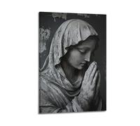 WXYZZB Minimalist Abstract Canvas Wall Art Prints Picture - Vintage Christian Virgin Mary Praying Poster Home Decor Artwork Posters 08x12inch(20x30cm)