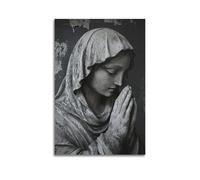 WXYZZB Minimalist Abstract Canvas Wall Art Prints Picture - Vintage Christian Virgin Mary Praying Poster Home Decor Artwork Posters 12x18inch(30x45cm)