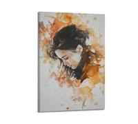 WXYZZB Minimalist Abstract Canvas Wall Art Prints Picture - Watercolor Female Portrait Poster, Beautiful And Artistic Woman Depiction Home Decor Artwork Posters 20x30inch(50x75cm)