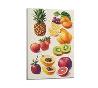 WXYZZB Minimalist Abstract Canvas Wall Art Prints Picture - Watercolor Fruit Poster with Assorted Fresh Fruits Display Home Decor Artwork Posters 16x24inch(40x60cm)