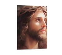 WXYZZB Poster Frame Canvas Wall Art Prints for Home Decor - Jesus Religion Crown of Thorns Resolute Figure 08x12inch(20x30cm) Picture Frame Artwork