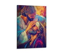 WXYZZB Poster Frame Canvas Wall Art Prints for Home Decor - Jesus Religion Healing Touch Characters 12x18inch(30x45cm) Picture Frame Artwork