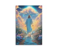 WXYZZB Poster Unframe Canvas Wall Art Prints for Home Decor - Jesus Religion Heavenly Path 20x30inch(50x75cm) Picture Unframe Artwork
