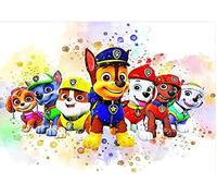 WXZRU 5D Diamond Art Kits for Adults, Paw Patrol Diamond Painting for Kids, Full Drill Cross Stitch Kit for Beginners Wall Art, 50x50cm nM405