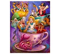 WXZRU 5D DIY Diamond Painting Alice in Wonderland Diamond Embroidery Drill Needlework Mosaic Decor Paintings 50x60cm Kj348