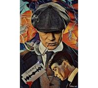 WXZRU 5D DIY Diamond Painting Kit, Peaky Blinders Mosaic 5D Cross Stitch Movie Poster Craft Supplies Gifts Home DecorJ029