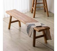 WXZXWXZX Farmhouse Entryway Dining Wood Bench Seat Furniture Wooden End of Bed Bench for Bedroom Indoor Dining Table Entry Narrow Kitchen Bench Solid Wood Sturdy and Stable(80cm(31.5in))