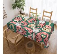 WXZYFP Abstract Leopard Print Long Printed Tablecloth, Suitable for Christmas, Halloween and Other Family Gatherings to Decorate Your Desktop.