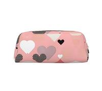 WXZYFP Abstract Love Chart The pencil case is made of cross-grain leather (PVC), 100% polyester lining, and full-screen printing