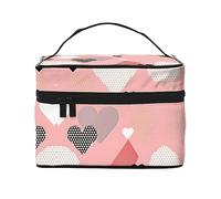 WXZYFP Abstract Love Chart Travel cosmetic bag, essential for outdoor travel enthusiasts, has a simple internal structure.