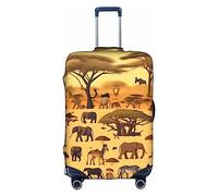 WXZYFP African grassland animals The protective cover for the suitcase with a double-sided unique print helps you avoid taking the wrong suitcase during travel., White, Large