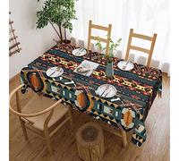 WXZYFP African Tribal Ethnic Texture Square lace Print Tablecloth 54x72in, Polyester