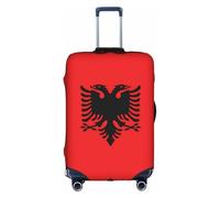 WXZYFP Albanian flag The protective cover for the suitcase with a double-sided unique print helps you avoid taking the wrong suitcase during travel., White, Large