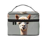 WXZYFP Alpaca avatar Travel cosmetic bag, essential for outdoor travel enthusiasts, has a simple internal structure., Black, One Size