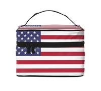 WXZYFP American flag Multifunctional portable cosmetic bag with internal and external layered design, easy to organize various supplies.
