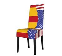 WXZYFP American Spain Flag Removable Dining Chair Cover, Stretch Material, Quick Recovery Stretch Material, Rich Colors,