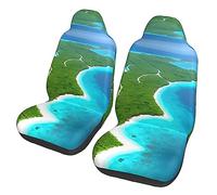 WXZYFP an Island in The Ocean Car seat Covers (Two in a Pack), Suitable for Most Seats. Such as: Cars, SUVs, Trucks, Vans, etc.