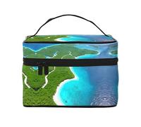 WXZYFP An island in the ocean Travel cosmetic bag, essential for outdoor travel enthusiasts, has a simple internal structure.