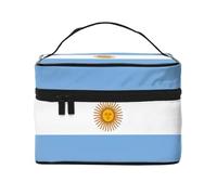 WXZYFP Argentine flag Multifunctional portable cosmetic bag with internal and external layered design, easy to organize various supplies.