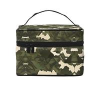 WXZYFP Army camouflage Travel cosmetic bag, essential for outdoor travel enthusiasts, has a simple internal structure., Black, One Size