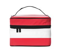 WXZYFP Austrian flag Travel cosmetic bag, essential for outdoor travel enthusiasts, has a simple internal structure.