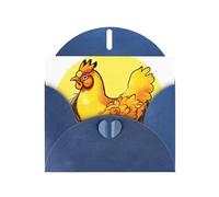 WXZYFP Bird's Nest Golden Chicken Blue Pearlescent paper greeting cards, shining on both sides, suitable for holiday greetings.