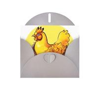 WXZYFP Bird's Nest Golden Chicken Gray Pearlescent paper greeting cards, shining on both sides, suitable for holiday greetings.