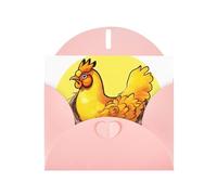 WXZYFP Bird's Nest Golden Chicken Pink Pearlescent paper greeting cards, shining on both sides, suitable for holiday greetings.