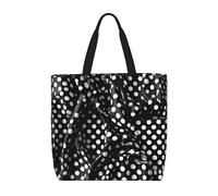 WXZYFP Black and white corrugated dots It is a convenient one-shoulder bag, suitable for shopping, traveling, and daily life needs.