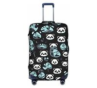 WXZYFP Black and white panda face The protective cover for the suitcase with a double-sided unique print helps you avoid taking the wrong suitcase during travel., White, Large
